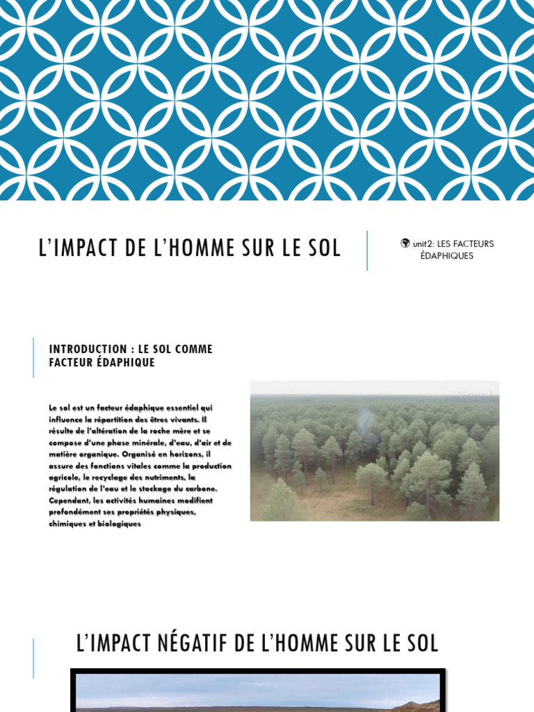 L'impact de L'homme Sur Le Sol | PDF | Sol (pédologie) | Fertilité des sols