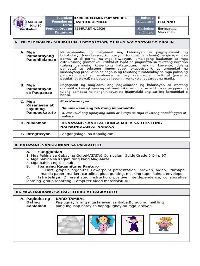 Jeneth-ecp Lesson Plan | PDF
