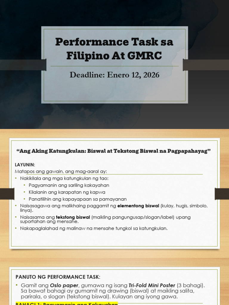 Performance_task_sa_filipino_at_gmrc | PDF