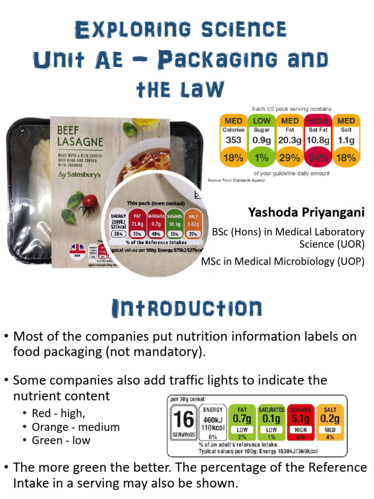 Lesson 01 - Packaging and The Law | PDF