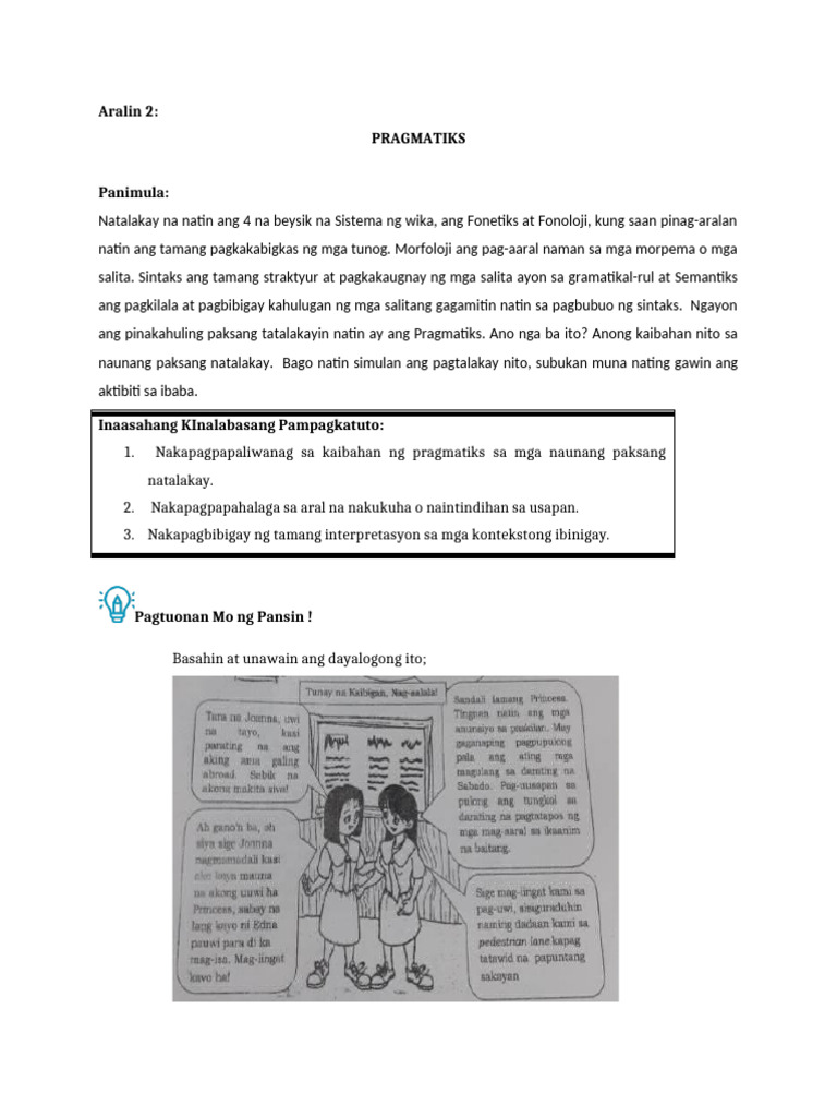 Yunit 4 Aralin 2 | PDF
