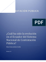 Historia de La Contratacion Pública en El Ecuador