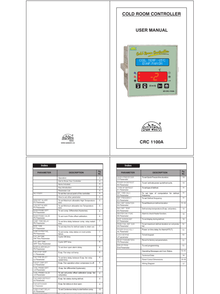 Cold Room Controller | PDF | Parameter (Computer Programming) | Relay