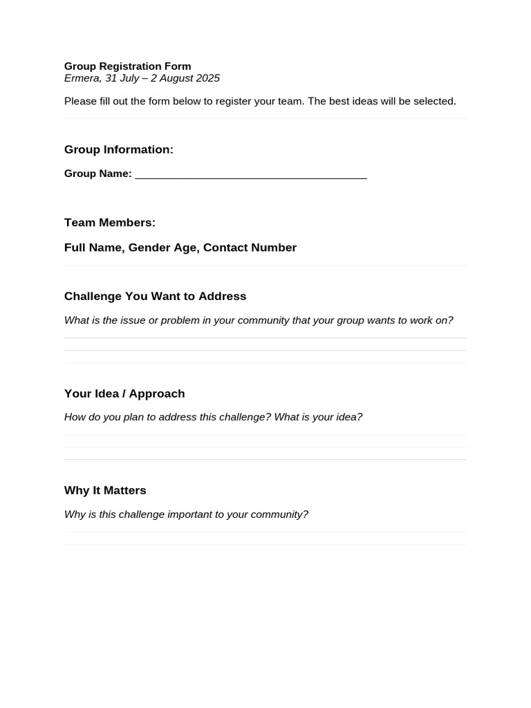 Registration Group | PDF