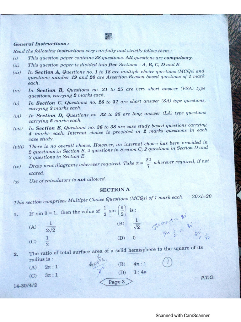Maths Paper | PDF