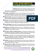 Dicas 10 Mandamentos Para a Prova