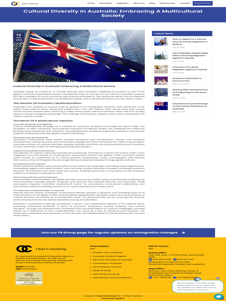 Cultural Diversity in Australia: Embracing A Multicultural Society ...