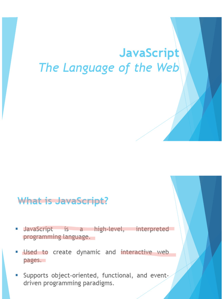 Unit 1 Overview of JavaScript | PDF | Java Script | World Wide Web