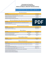 Fechas Becas UCR II Ciclo-2012