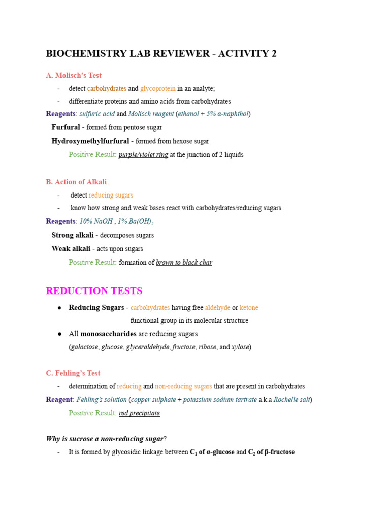 JM Biochem Lab Reviewer | PDF