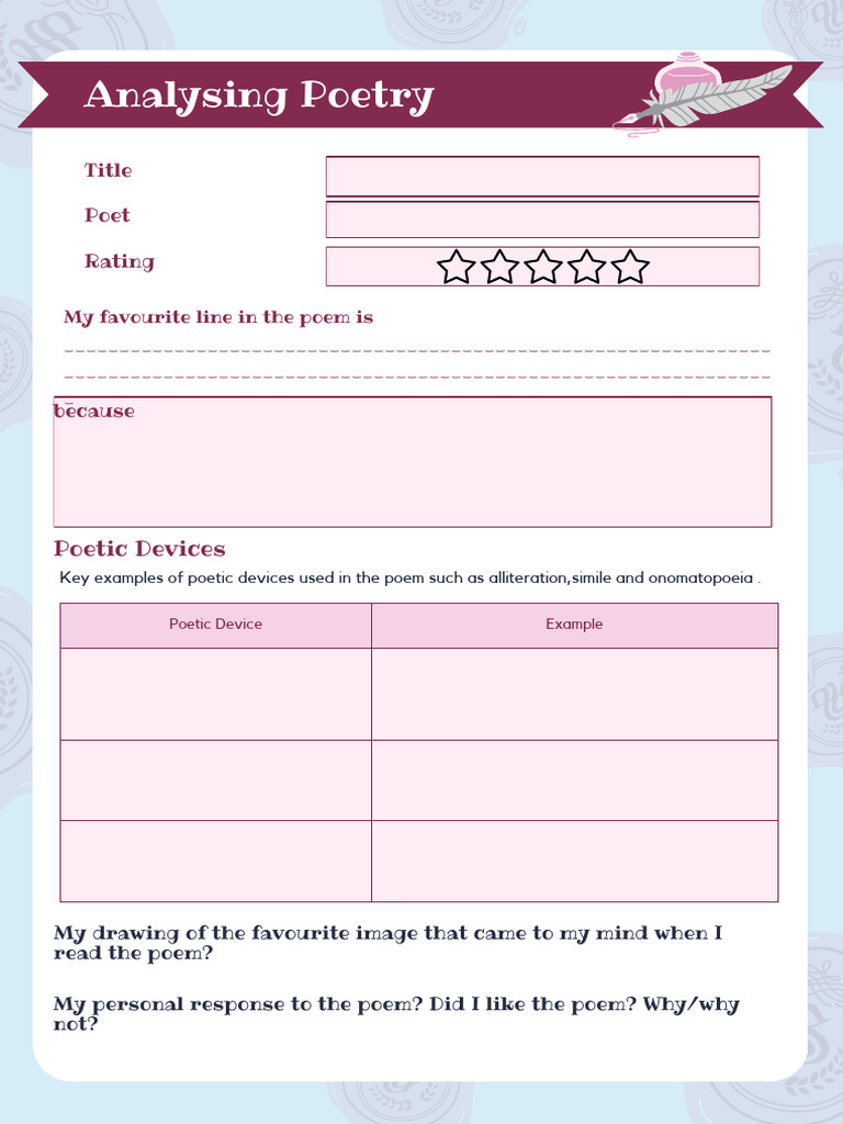 Poem Analysis - FP 1 | PDF