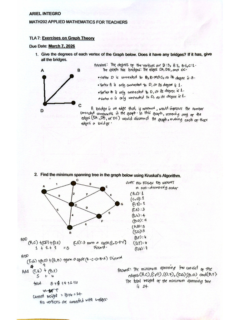 Integro Ariel Tla6 Graph of Theory | PDF