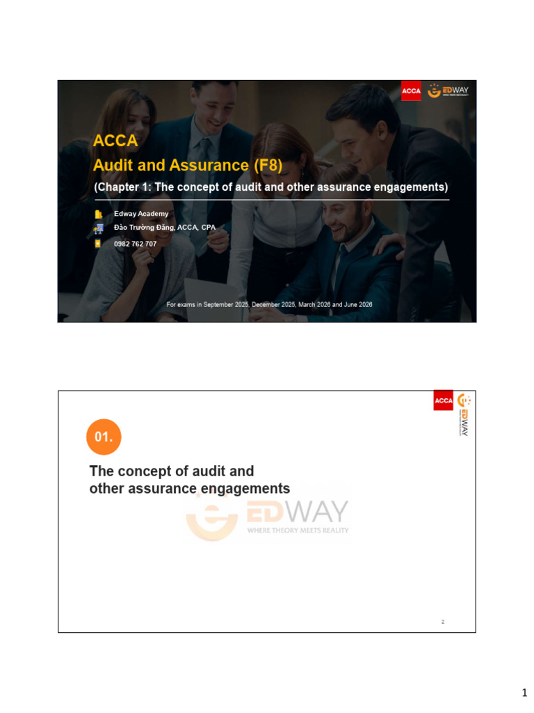 Audit and Assurance (F8) Acca | PDF | Audit | Going Concern