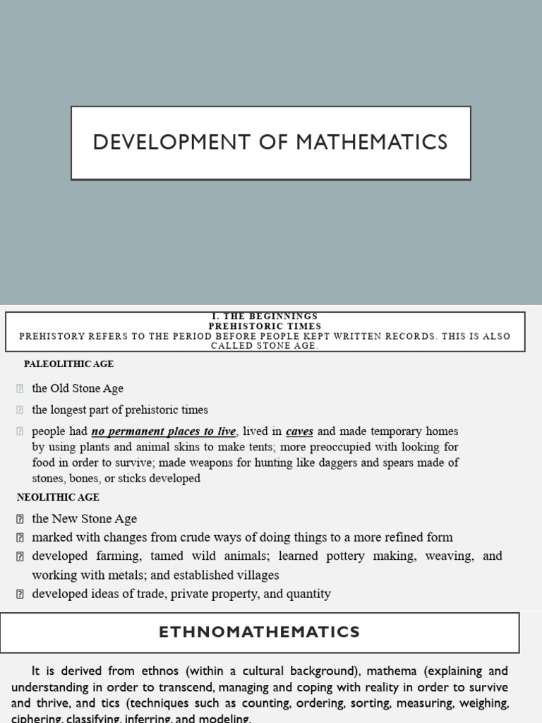 Development of Mathematics | PDF | Numbers | Mathematics