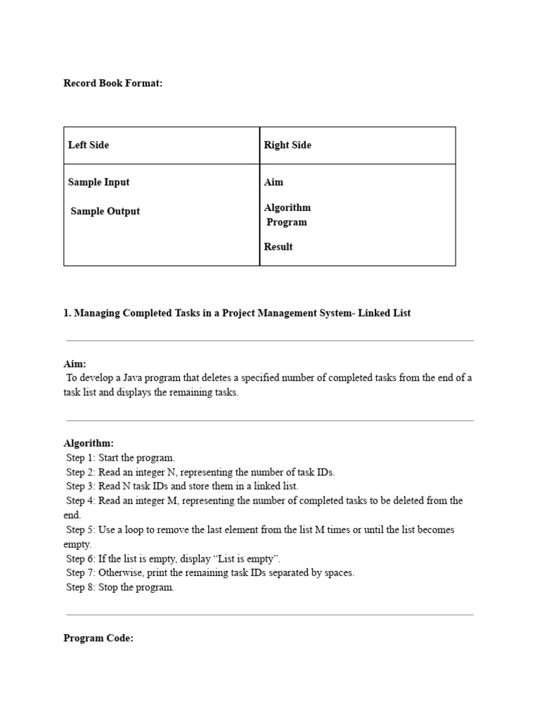 RecordBook Material | PDF | Queue (Abstract Data Type) | Software ...