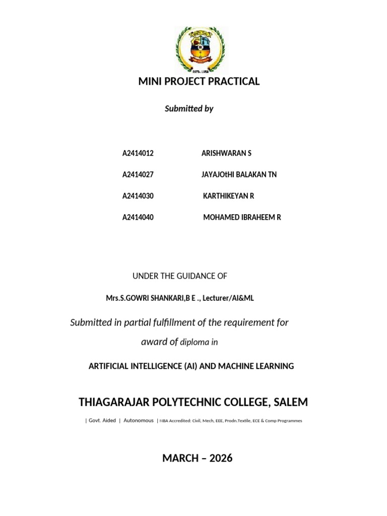 Mini Project 7 | PDF