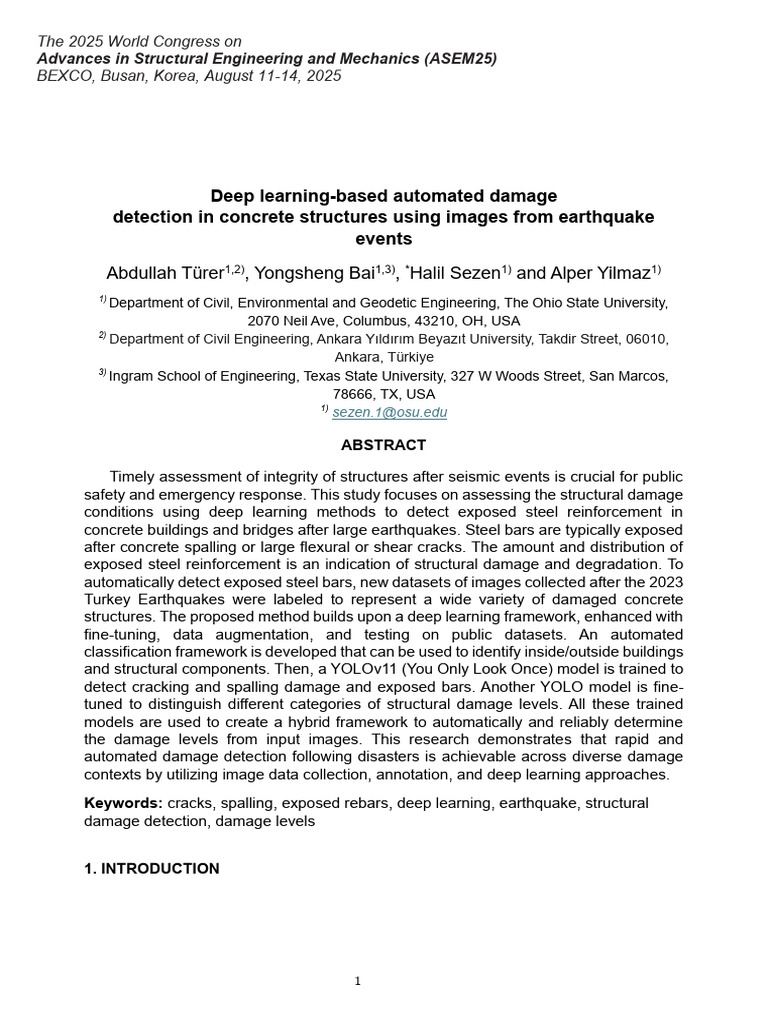 Aug 2025 - Advances in Structural Engineering and Mechanics | PDF ...
