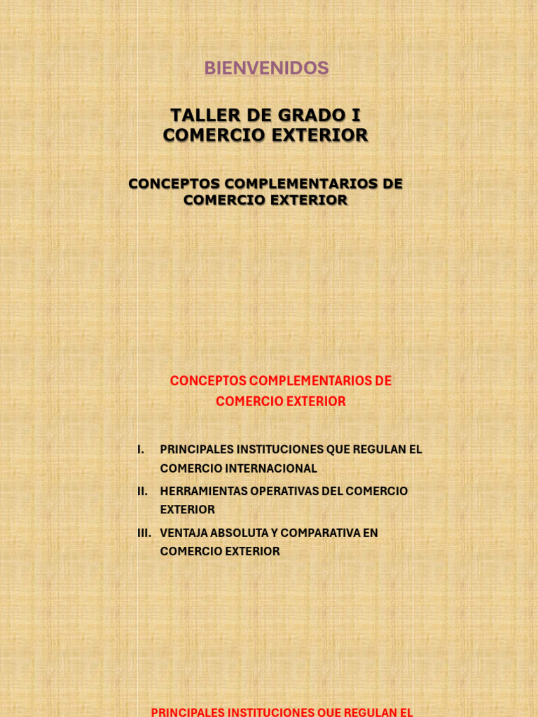 Comercio Exterior - Conceptos Complementarios | PDF | El comercio ...