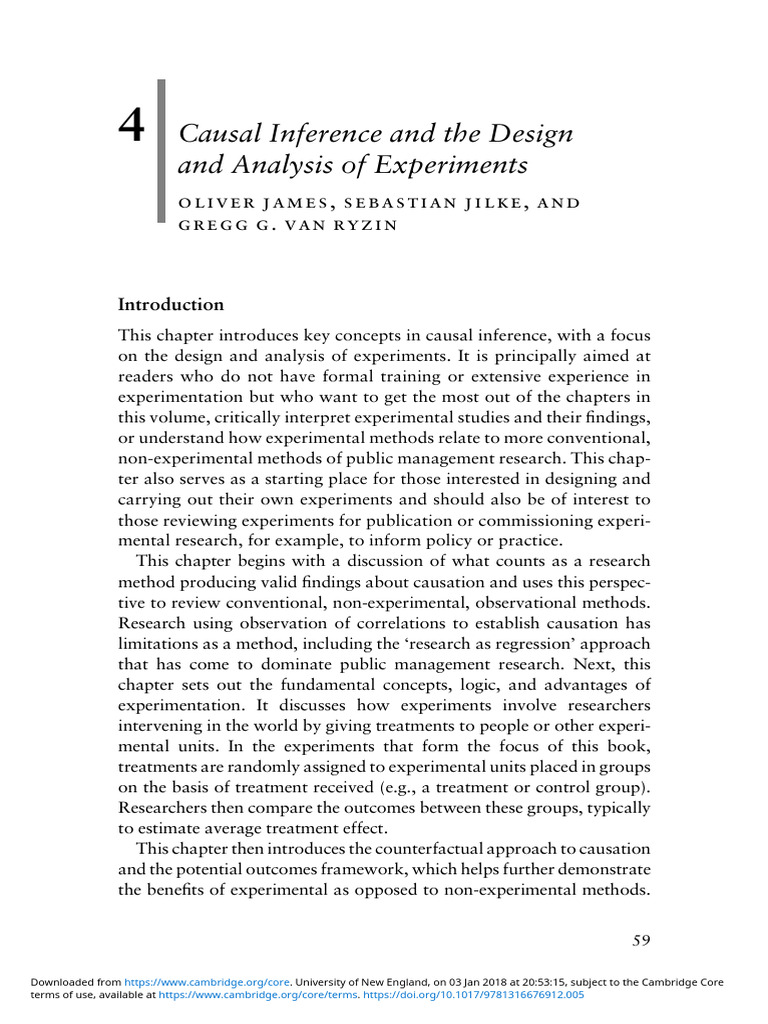 04 Causal Inference and the Design and Analysis of Experiments | PDF ...