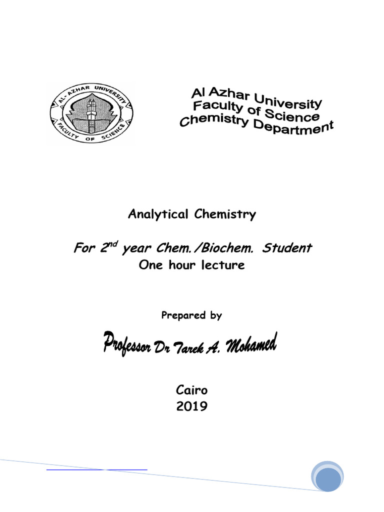 Quantitative Analysis_2019_Part a (1) | PDF | Titration | Chemistry