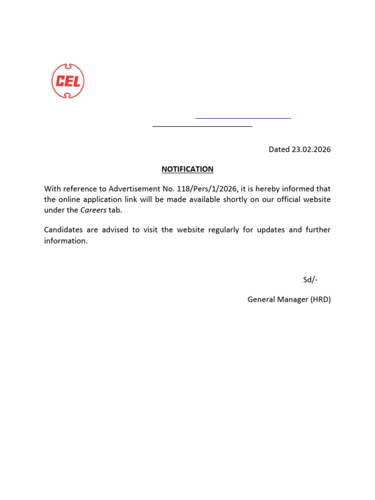 Notification | PDF