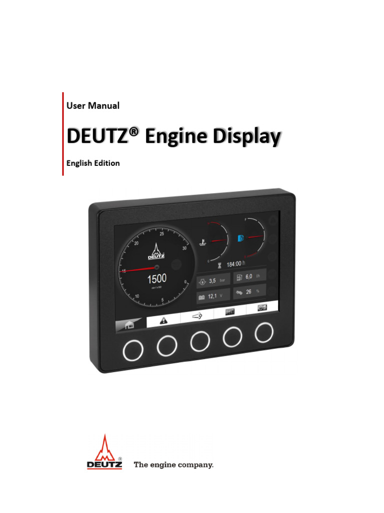 DEUTZ®EngineDisplay UserManual EN V1p2 | PDF | Electrical Connector | Screw