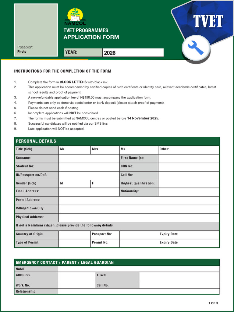 Tvet Application (Extended) | PDF | Vocational Education