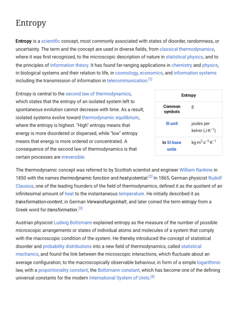 Entropy | PDF | Entropy | Temperature