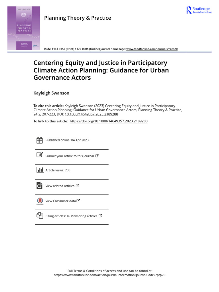 Centering Equity and Justice in Participatory Climate Action Planning ...