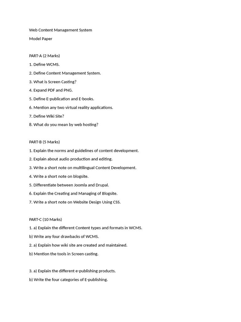 Web Content Management System | PDF