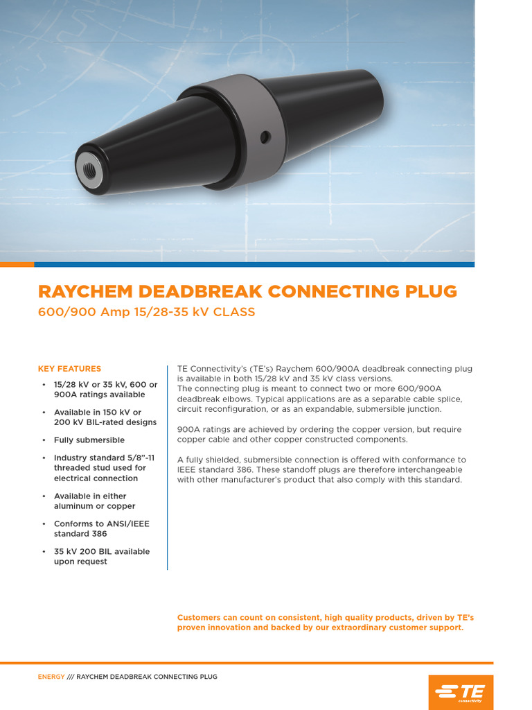Raychem Deadbreak Conection Plug 15-28-35kv | PDF | Alternating Current ...