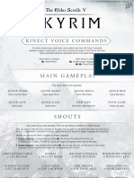 Skyrim Kinect Voicecommands PDF