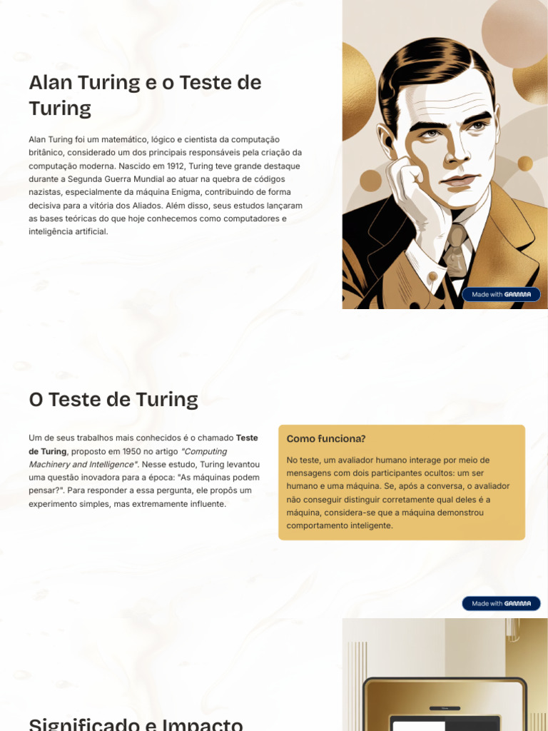 Alan Turing e o Teste de Turing | PDF | Inteligência artificial ...