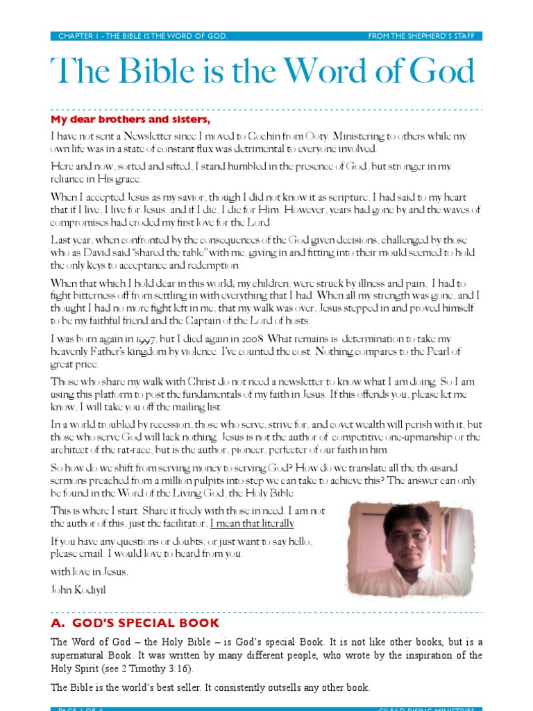 01 Bible Is The Word of God | PDF