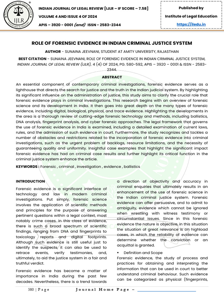 V4I473 | PDF | Forensic Science | Crime Scene