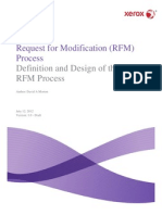 Request For Modification (RFM) Process: Definition and Design of The SLR RFM Process