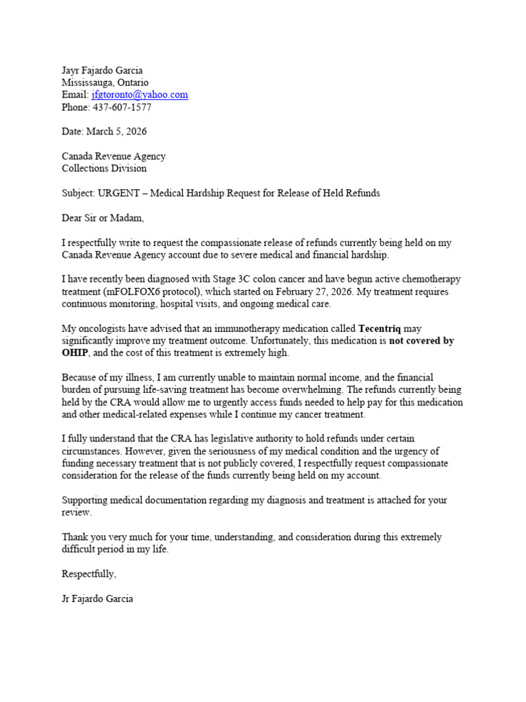 CRA Letter Refund 2026 | PDF