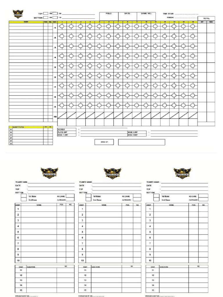 Score Sheet | PDF