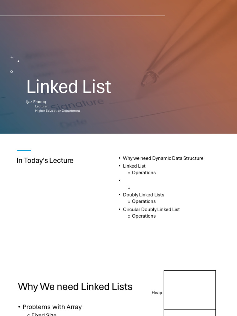 6 Linked Lists | PDF | Integer (Computer Science) | Pointer (Computer ...