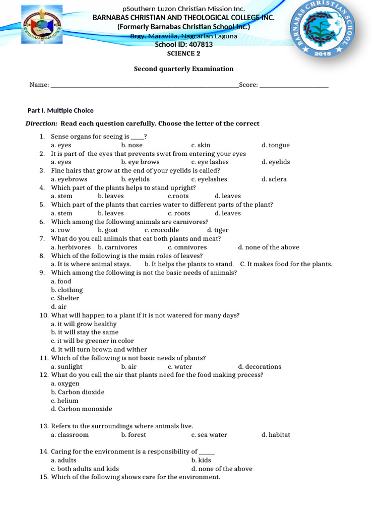 791106588 Science 2nd Quarter Grade 2 | PDF | Foods | Plants