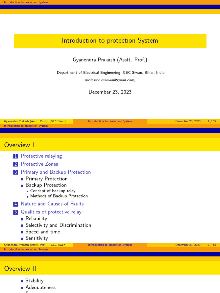 2 Introduction to Protection System | PDF | Relay | Electromagnetic ...