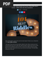 Echo Riddle and Answers | PDF | Home & Garden