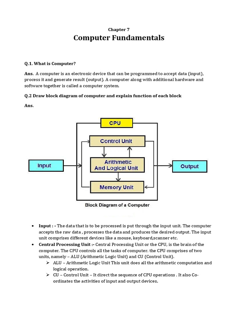 Electronics II (Chapter7 Computer Fundamentals) | PDF | Random Access ...