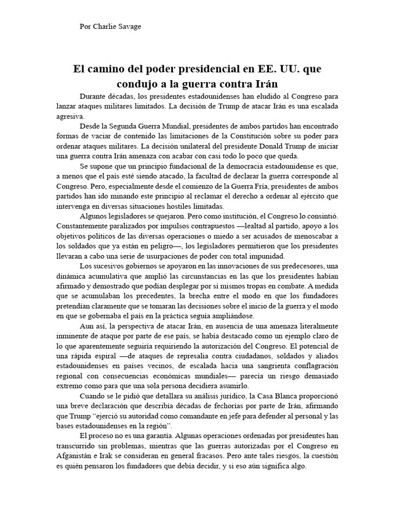 El Camino Del Poder Presidencial en EEUU | PDF | Donald Trump ...