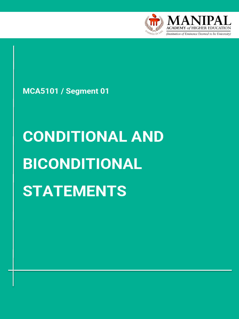 2.RM-Conditional and Biconditional Statements | PDF | If And Only If ...