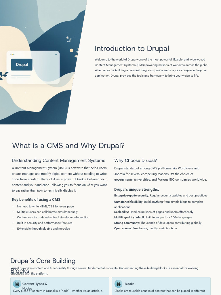 Introduction To Drupal 10 | PDF | Drupal | Php