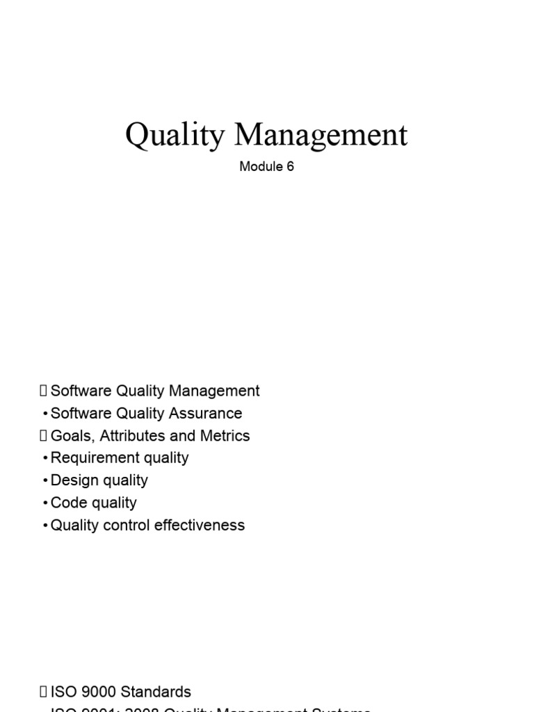 Software Testing and Quality Assurance Module 6 | PDF