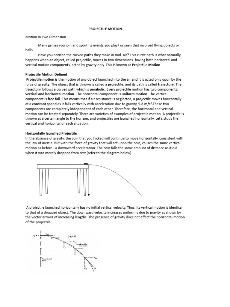 Projectile Motion 2 | PDF