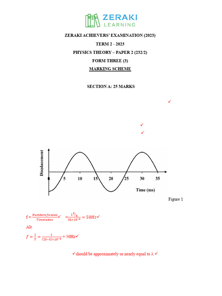 Physics Paper 2 - Marking Scheme | PDF | Electrical Resistance And ...