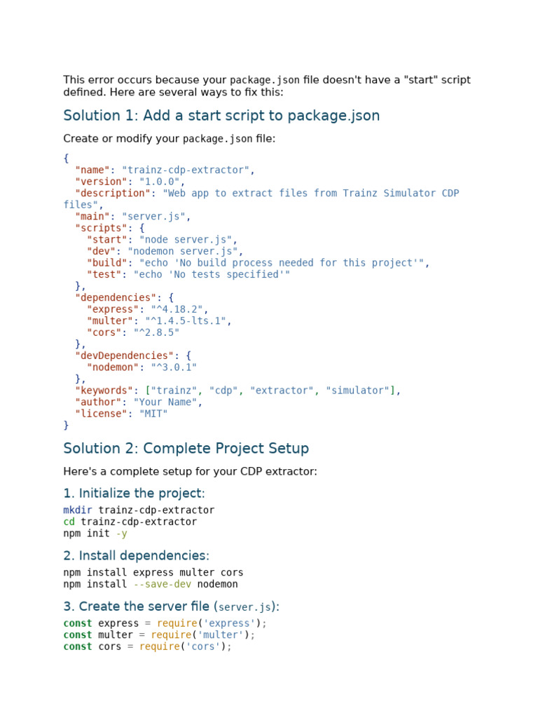 Npm Missing Start Script | PDF | Software | Software Engineering